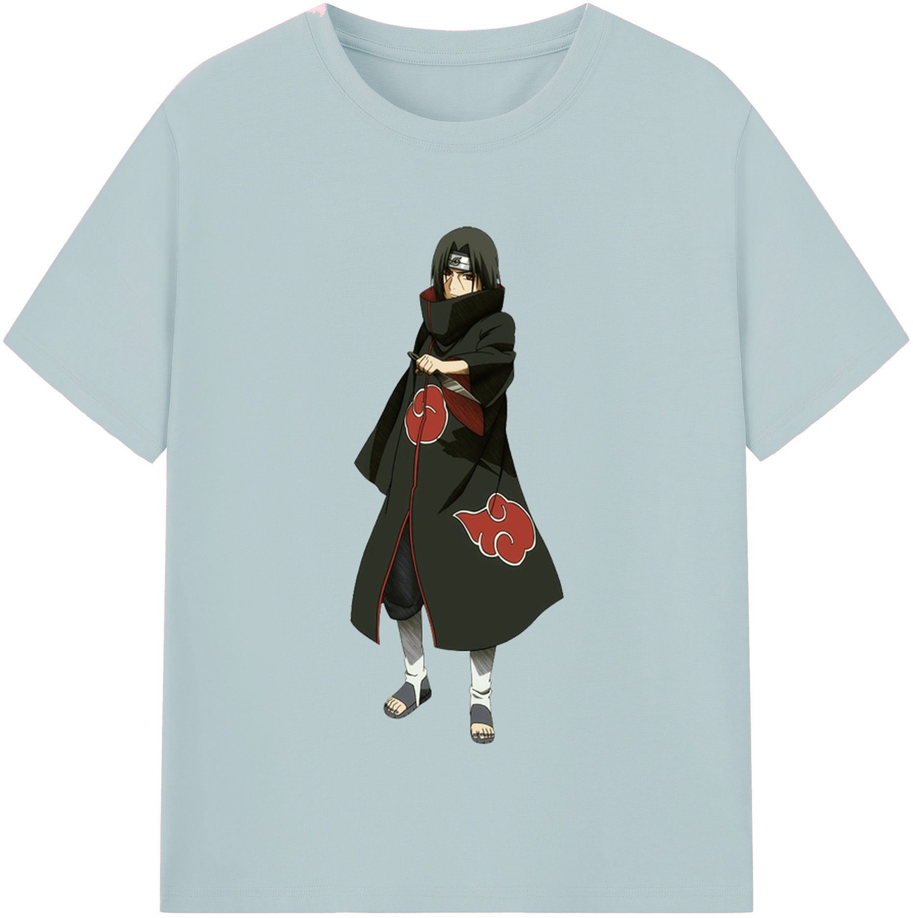（画像用） NARUTO -ナルト- うちは イタチ Uchiha Itachi 綿100％半袖Tシャツ（フロントプリント）